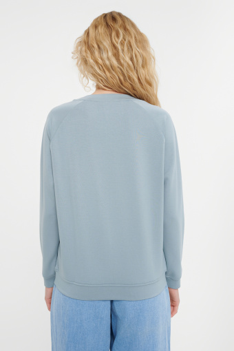 Bluza w stylu basic niebieska szarość