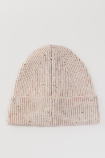 Czapka beanie z cekinami