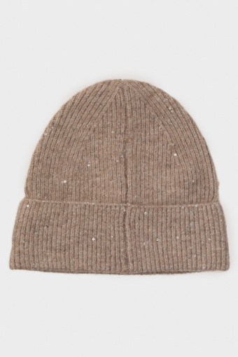 Czapka beanie z cekinami