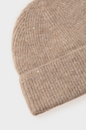 Czapka beanie z cekinami