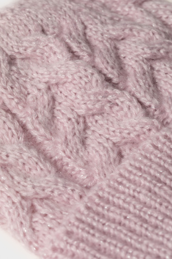 Czapka z grubym splotem warkoczowym