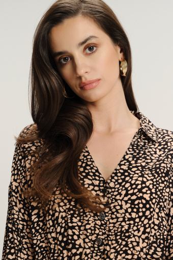 Sukienka midi ze zwierzęcym printem