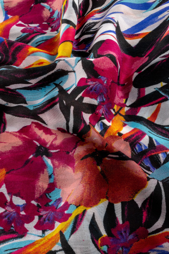 Apaszka w kolorowy tropikalny wzór 