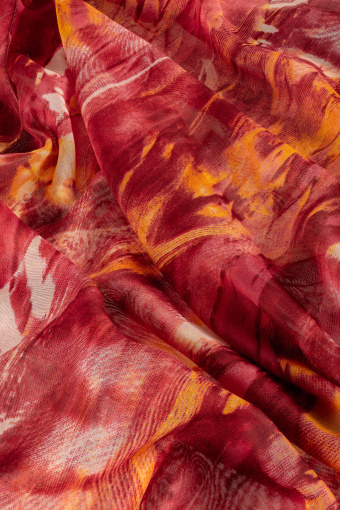 Apaszka w tropikalny wzór w różowym kolorze 