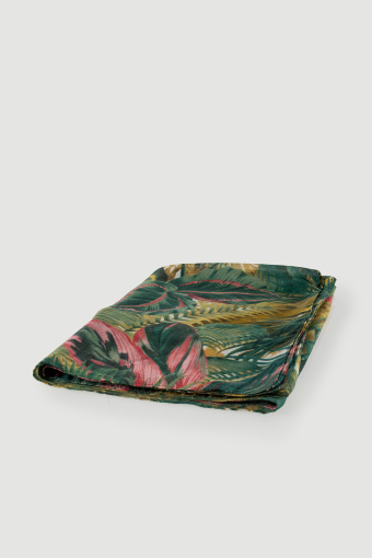 Apaszka w zielone tropikalne trawy 