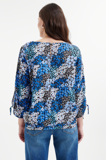 Wiskozowa bluzka z nadrukiem w drobne kwiaty