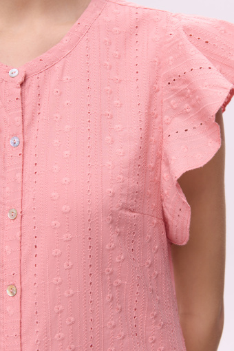 Bluzka z romantycznym ażurowym haftem 