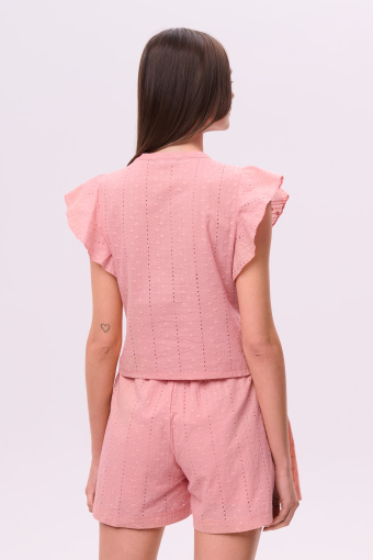 Bluzka z romantycznym ażurowym haftem 