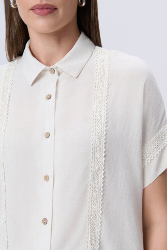 Koszulowa bluzka z krótkim rękawem