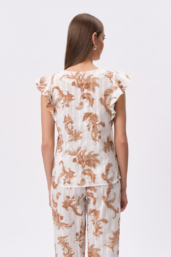 Bluzka paisley z rękawami typu motylki Bluzka paisley z rękawami typu motylki