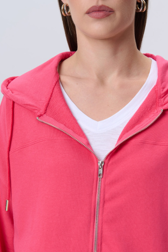 Różowa bluza z kapturem oversize 