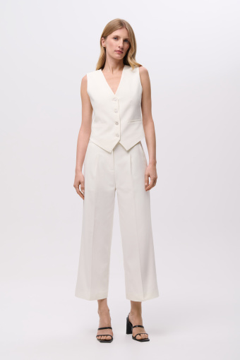 Kamizelka garniturowa w kolorze białym 