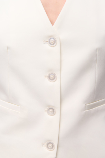 Kamizelka garniturowa w kolorze białym 