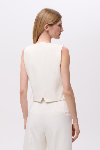 Kamizelka garniturowa w kolorze białym 