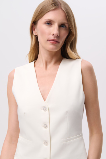 Kamizelka garniturowa w kolorze białym 