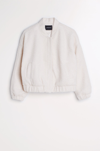 Krótka kurtka w kremowym kolorze