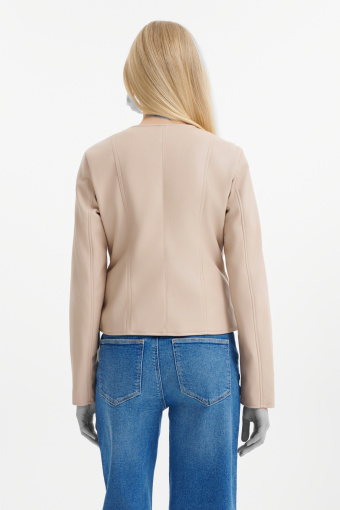 Casualowa kurtka w kolorze kremowym 