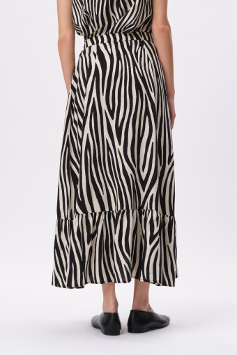 Spódnica z biało-czarnym nadrukiem w zebrę Spódnica z biało-czarnym nadrukiem w zebrę