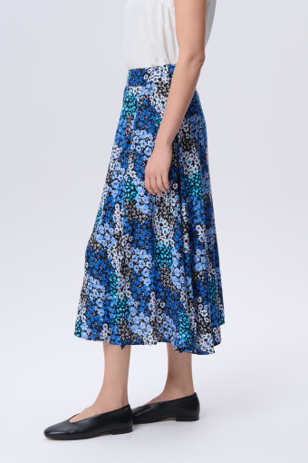 Wiskozowa spódnica z nadrukiem typu łączka Wiskozowa spódnica z nadrukiem typu łączka