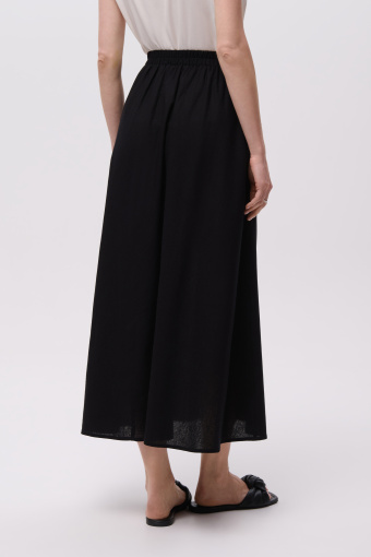 Spódnica maxi lniano-wiskozowa 