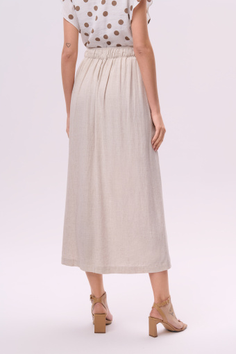 Spódnica midi w jasnobeżowym kolorze