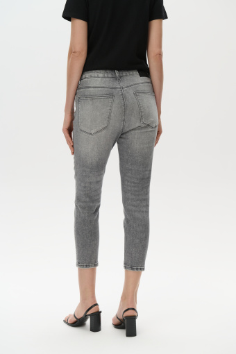 Spodnie typu skinny z szarego denimu 