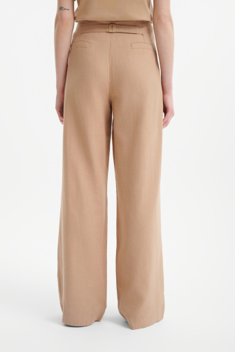 Eleganckie spodnie wide leg z lnem 