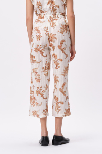 Spodnie typu culotte z nadrukiem paisley  Spodnie typu culotte z nadrukiem paisley