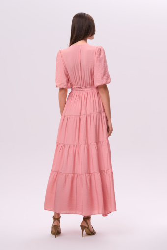 Romantyczna sukienka maxi z bufiastymi rękawami  Romantyczna sukienka maxi z bufiastymi rękawami