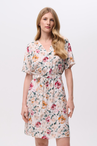 Subtelna sukienka z kwiatowym printem