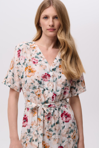Subtelna sukienka z kwiatowym printem