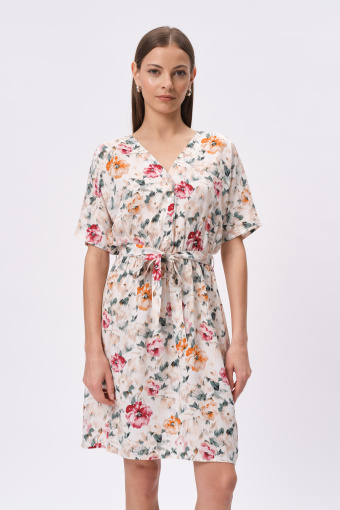 Subtelna sukienka z kwiatowym printem