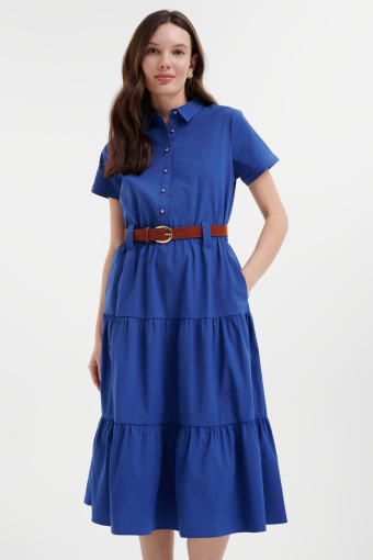 Granatowa sukienka w stylu casual 