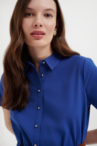 Granatowa sukienka w stylu casual 