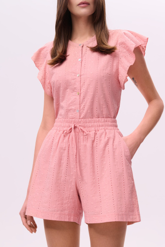 Szorty z ażurowym haftem 