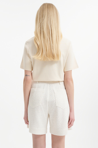 Eleganckie kremowe szorty