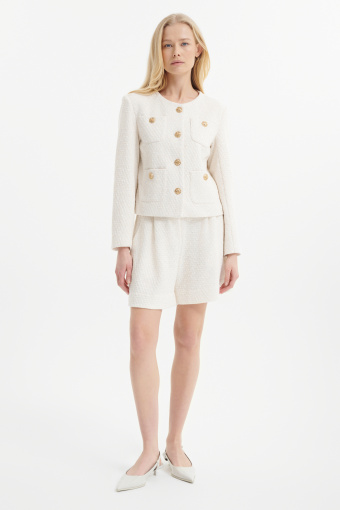 Eleganckie kremowe szorty