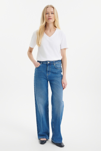 Basicowy biały top bawełniany 