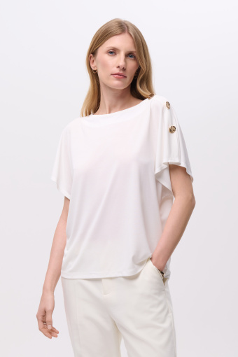 Lekki top z luźnymi ramionami 