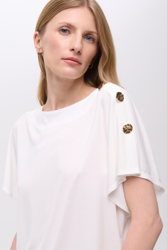 Lekki top z luźnymi ramionami 