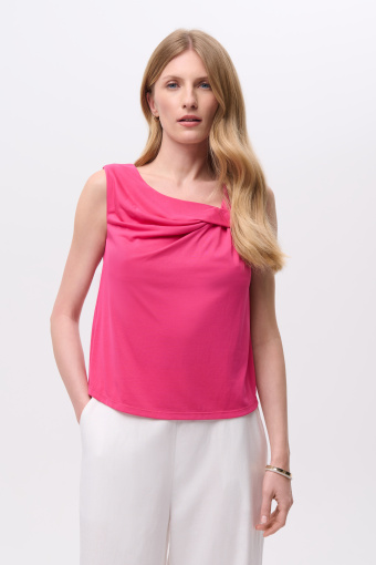 Różowy top z efektownym marszczeniem  Różowy top z efektownym marszczeniem
