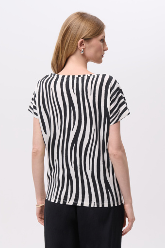 Luźny top z nadrukiem w zebrę
