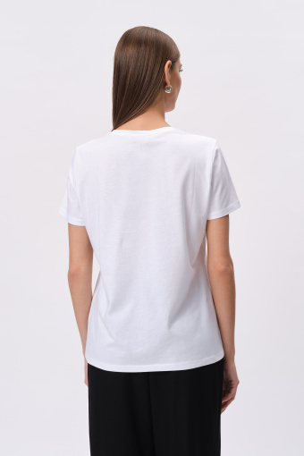 Biały top z grafiką animal