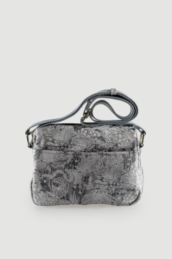 Torebka na ramię z nadrukiem w kwiaty 