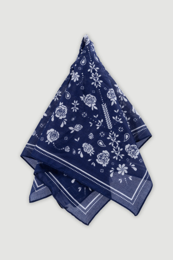 Granatowa bandana z efektownym wzorem