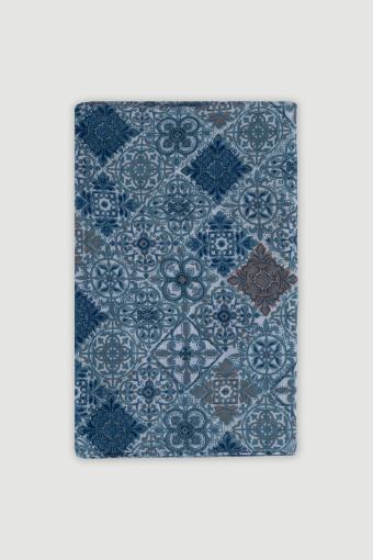 Ciemnoniebieska apaszka wzór etno