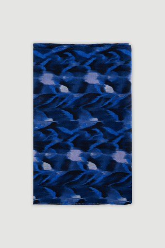 Printowana czarno-niebieska apaszka