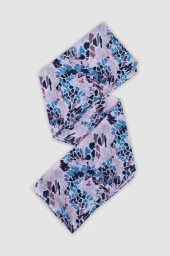 Apaszka z liliowo-niebieskim printem