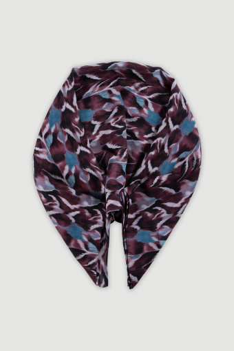 Czarna apaszka z kolorowym nadrukiem