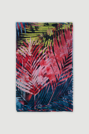 Czarna apaszka z kolorowym printem tropic